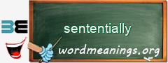 WordMeaning blackboard for sententially